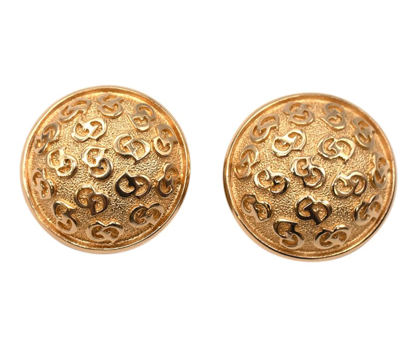 Dior CD Embossed Gold Earring gold tone metal