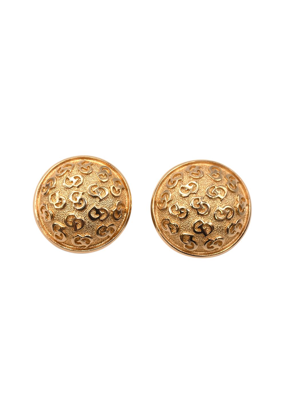 Dior CD Embossed Gold Earring gold tone metal