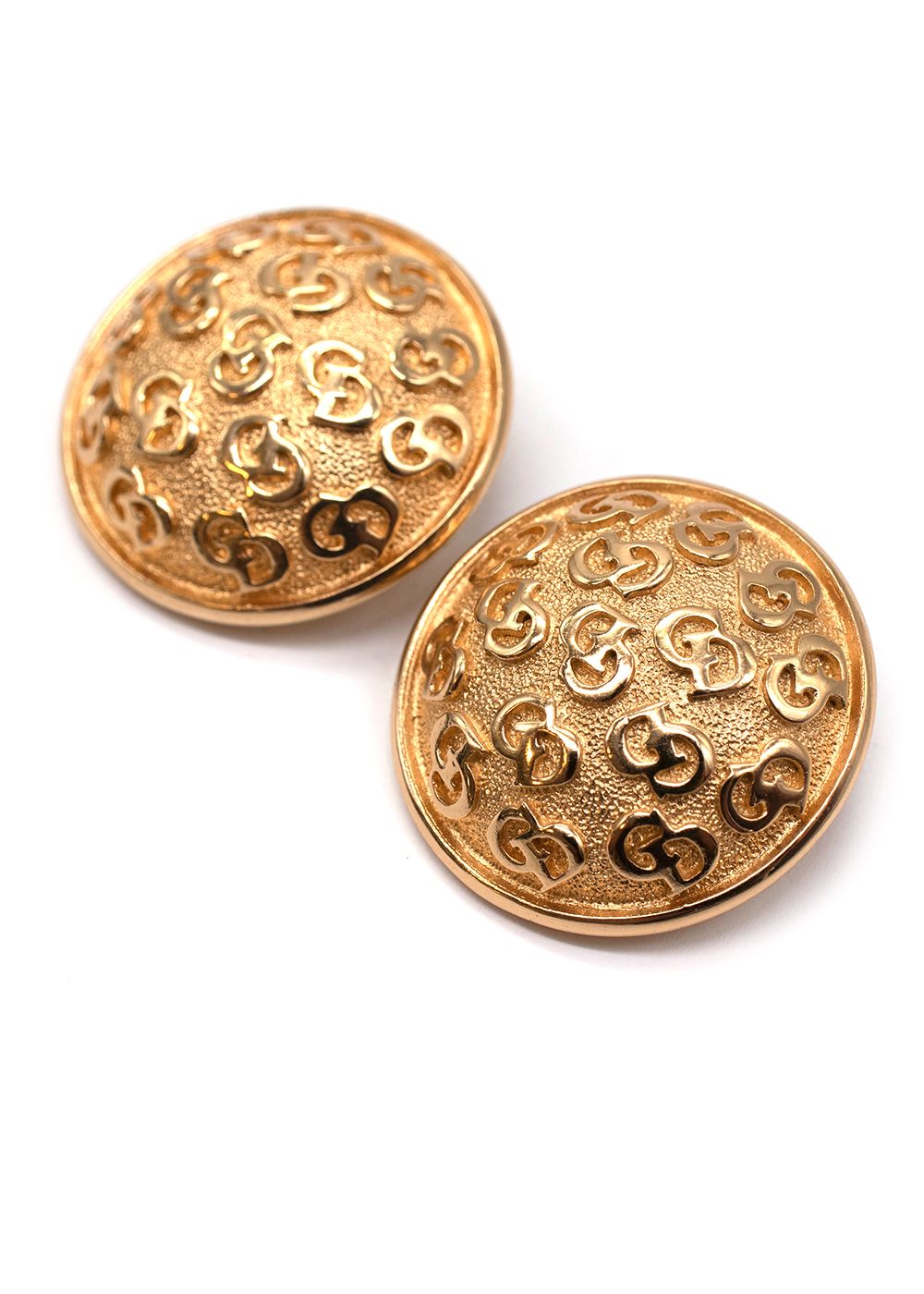 Dior CD Embossed Gold Earring gold tone metal