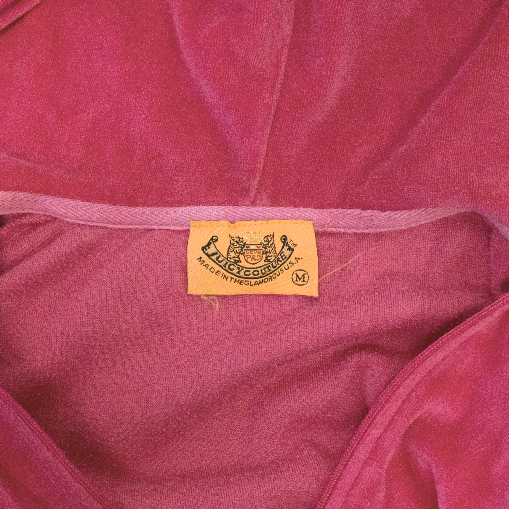 Preowned Juicy Couture Kids Pink Hoodie Size 10 Years + cotton