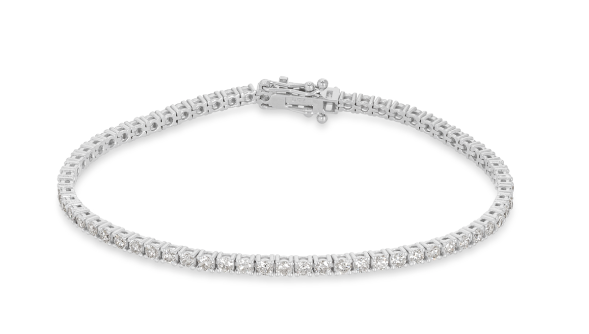 305ct White Gold Diamond Tennis Bracelet