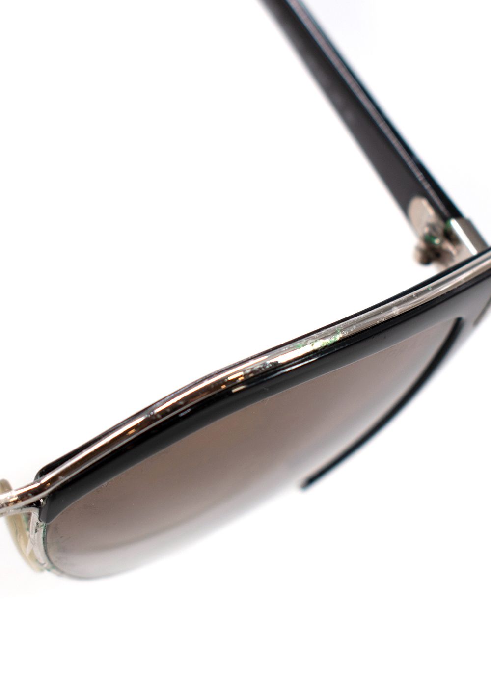 Preowned Prada Black Cat-eye Sunglasses metal