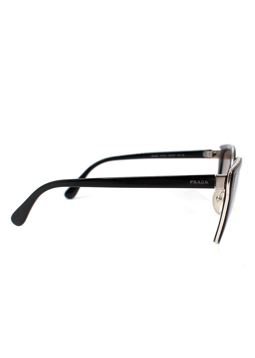 Preowned Prada Black Cat-eye Sunglasses metal