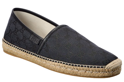 Preowned Gucci Black GG Canvas Espadrilles Size 42