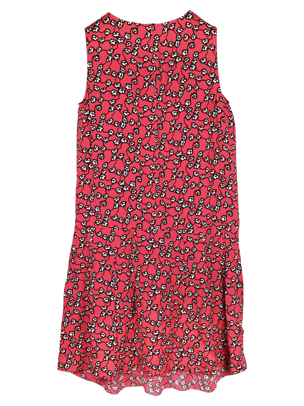 Marni Pink  white floral crepe swing dress Size S viscose