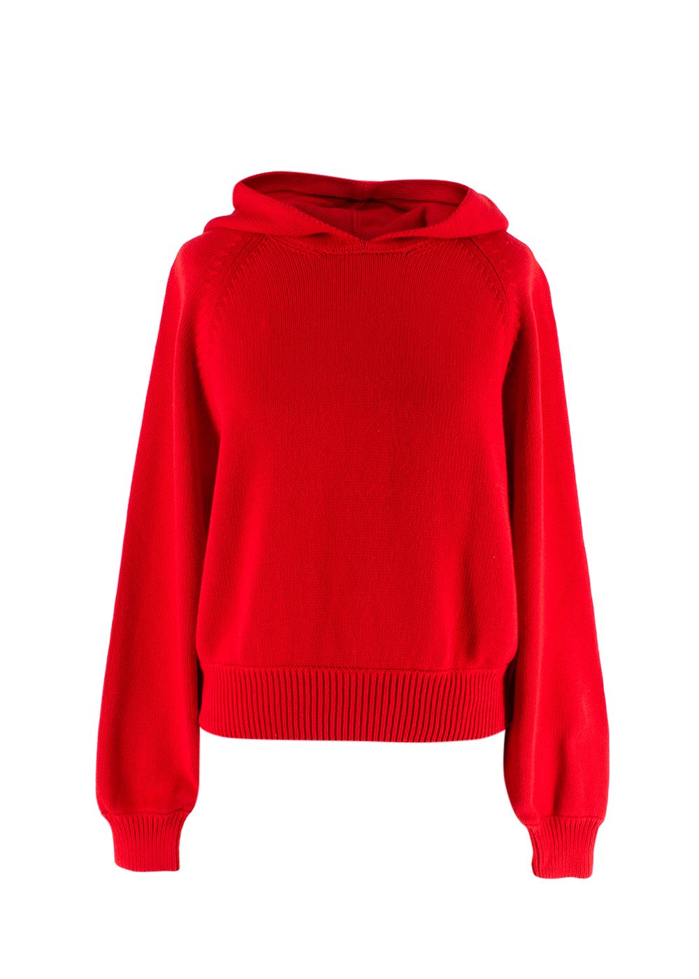 High Sport Red Parker Knit Hoodie Size S cotton/polyamide