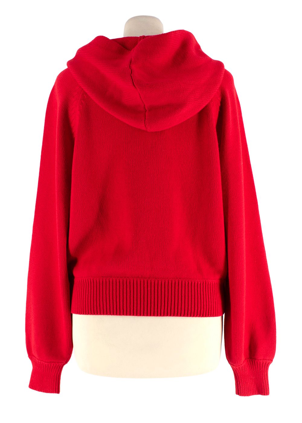 High Sport Red Parker Knit Hoodie Size S cotton/polyamide