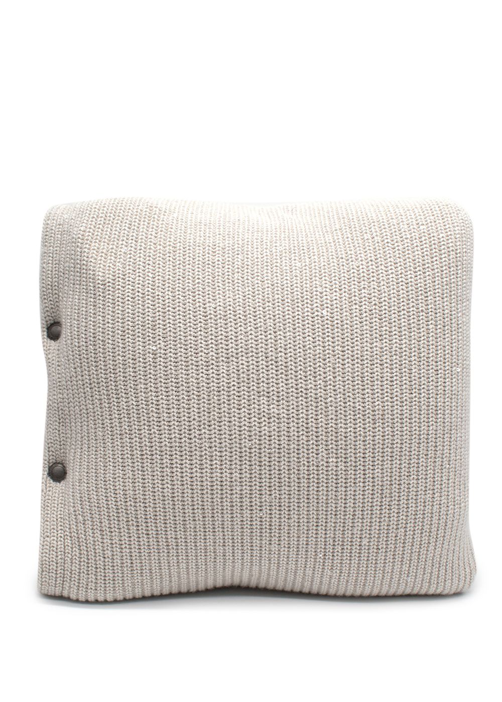 Men's Brunello Cuccinelli Stone Cashmere-Blend Knitted Cushion, 40x40cm cashmere/silk