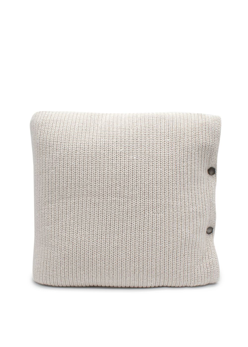 Men's Brunello Cuccinelli Stone Cashmere-Blend Knitted Cushion, 40x40cm cashmere/silk