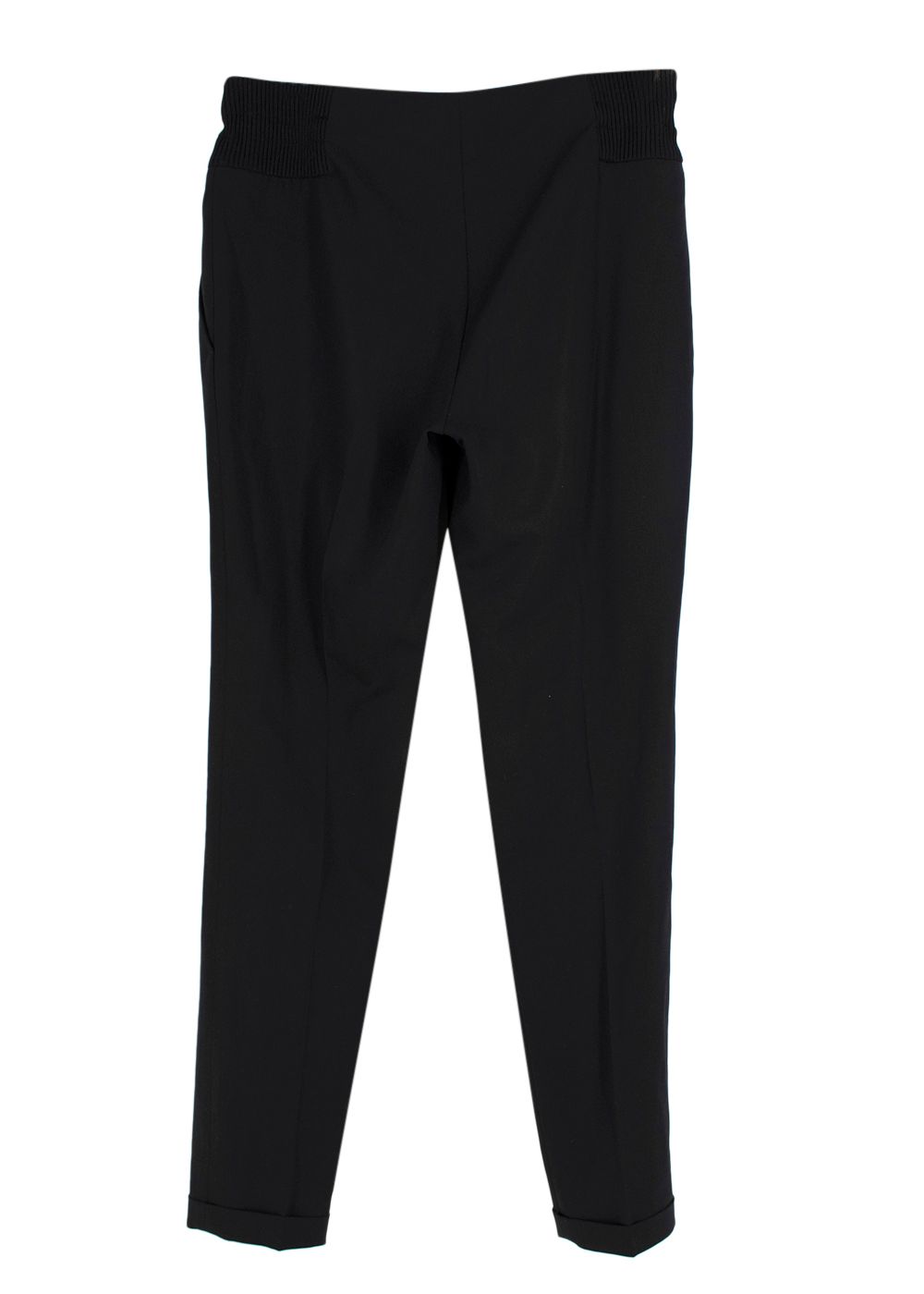 Gucci Black Tapered Leg Wool-blend Trousers Size XXS wool