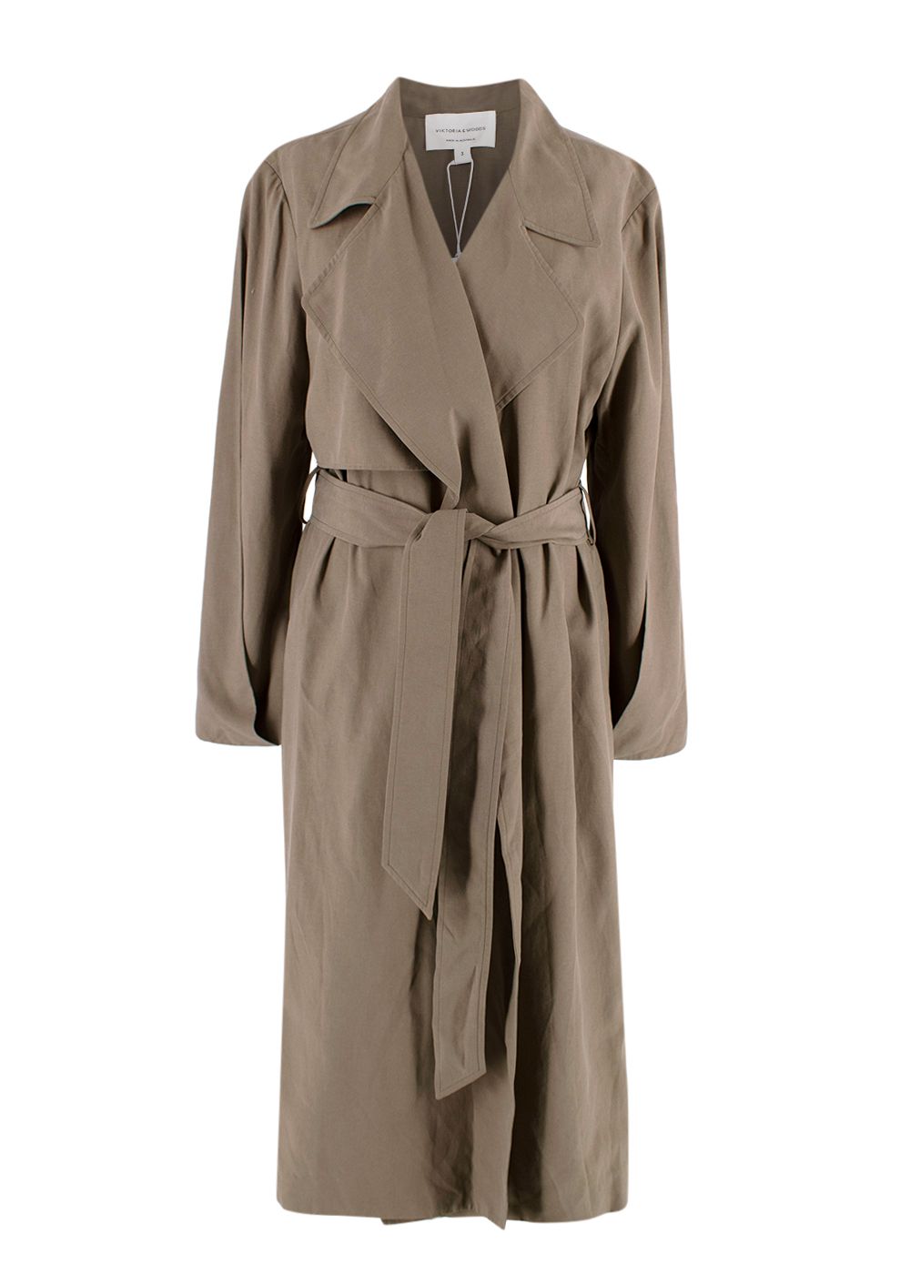 Viktoria  Woods Astronomy Brown Trench Coat Size M cotton