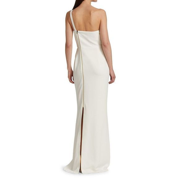 Roland Mouret Cream Warrington Sculptured Gown Size S White viscose