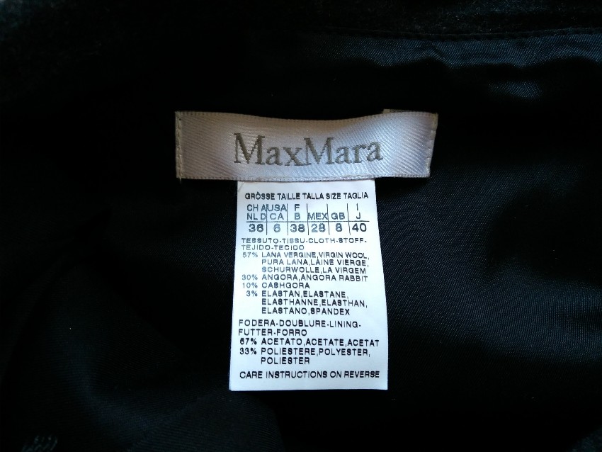 Preowned MaxMara foldover skirt Size XS Grey wool