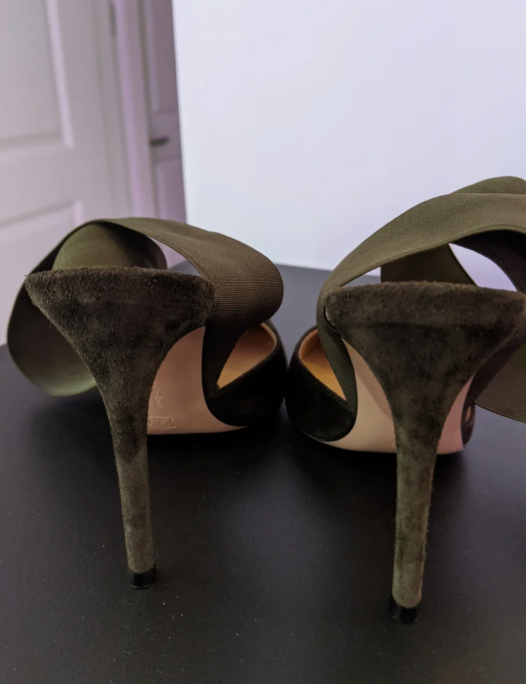 Gianvito Rossi Green Rhia Suede Pumps Size 36 Military green