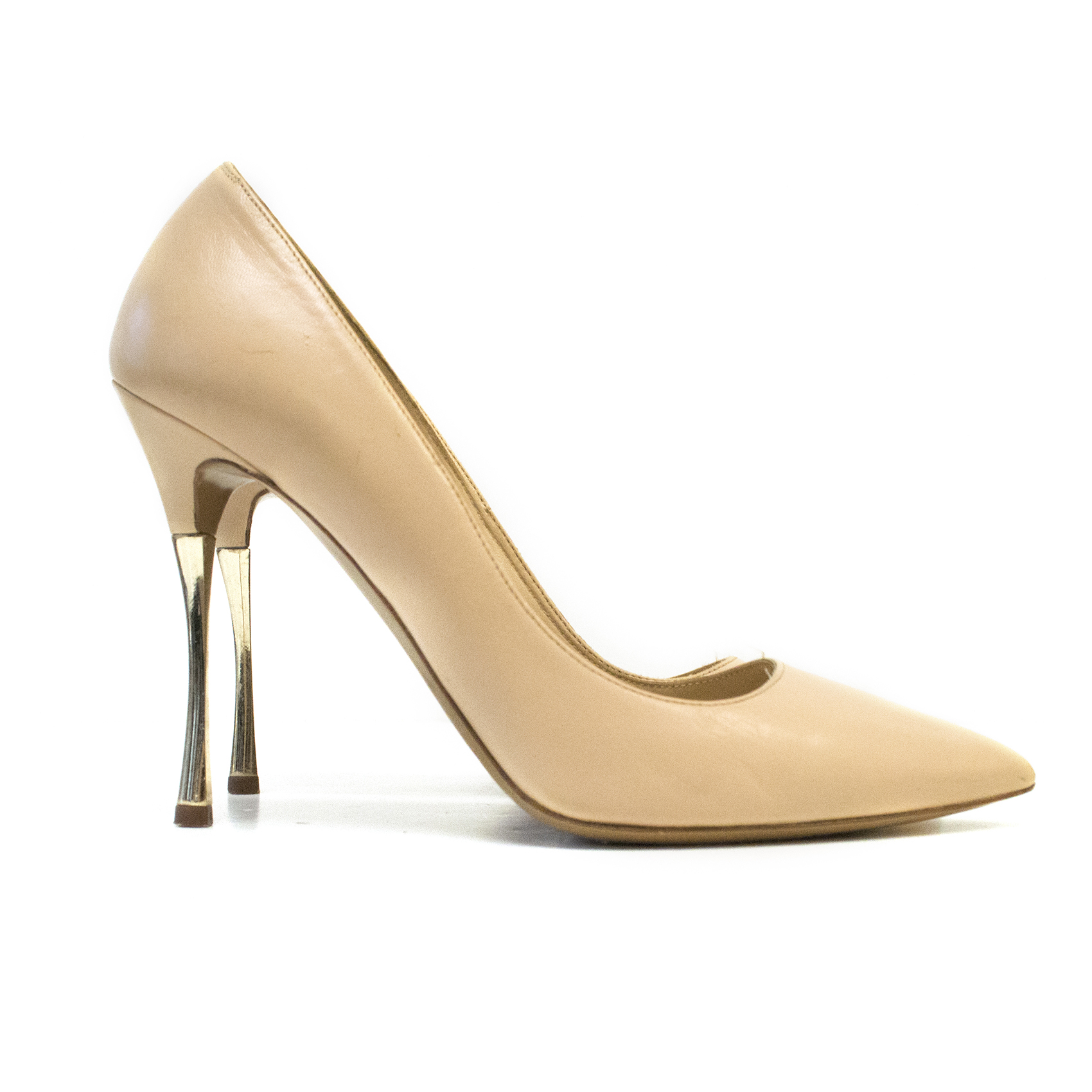 Preowned Nicholas Kirkwood Nude Pumps Size 37 Beige/Nude leather