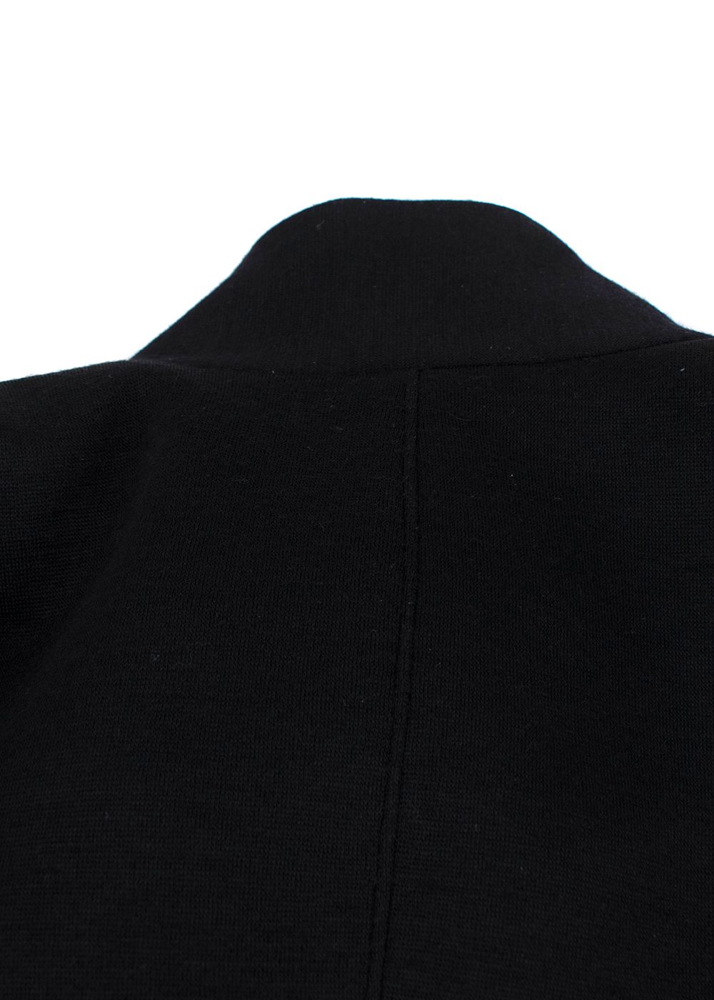 Men's Armani Black Collarless Wool Blend Jacket Size XL polyester/wool