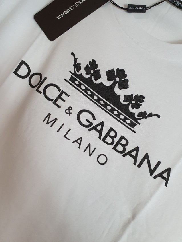 Men's Dolce  Gabbana Milano Logo White T-shirt Size S cotton