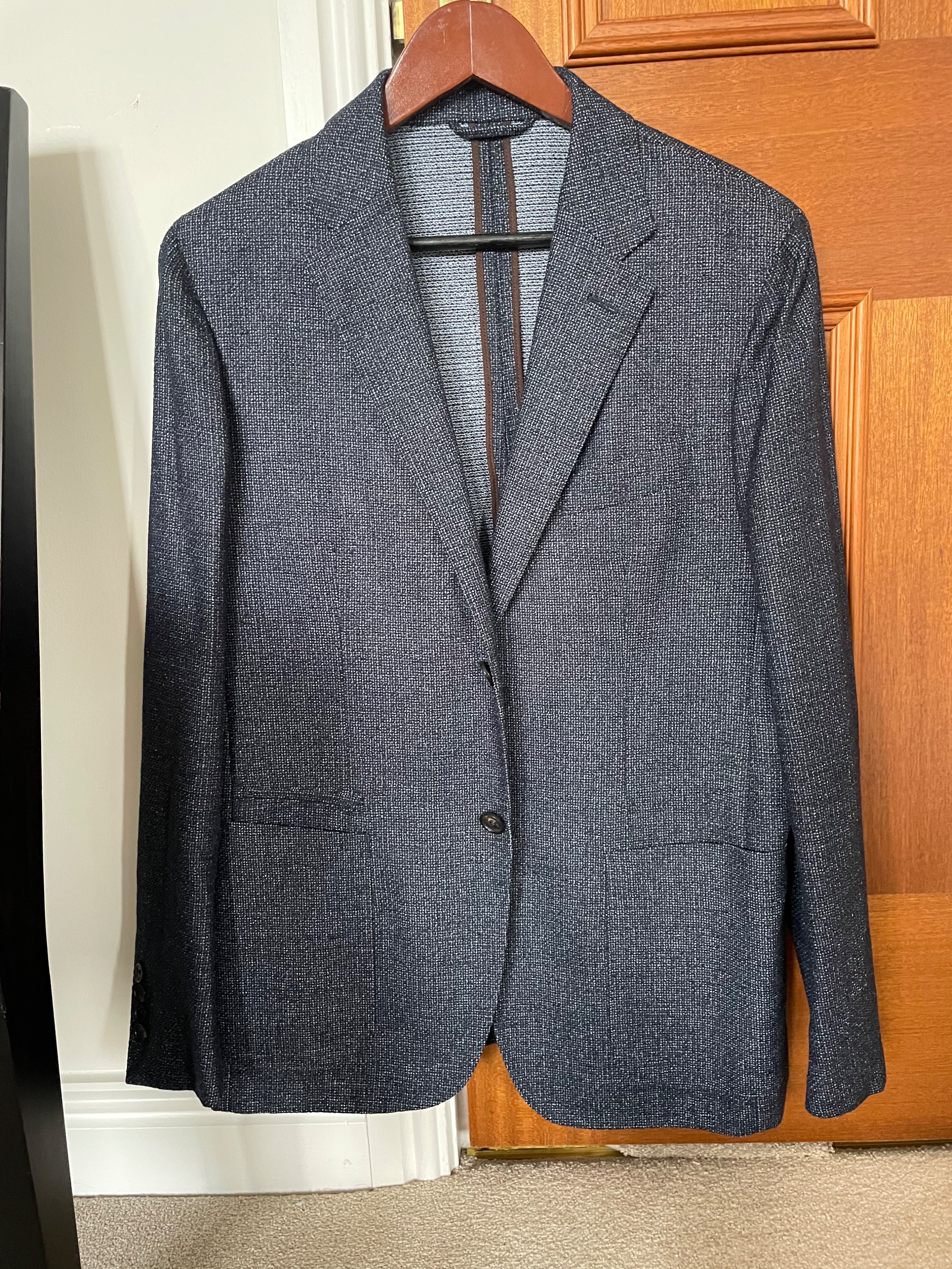 Ermenegildo Zegna Blue Single Breasted Blazer Size L