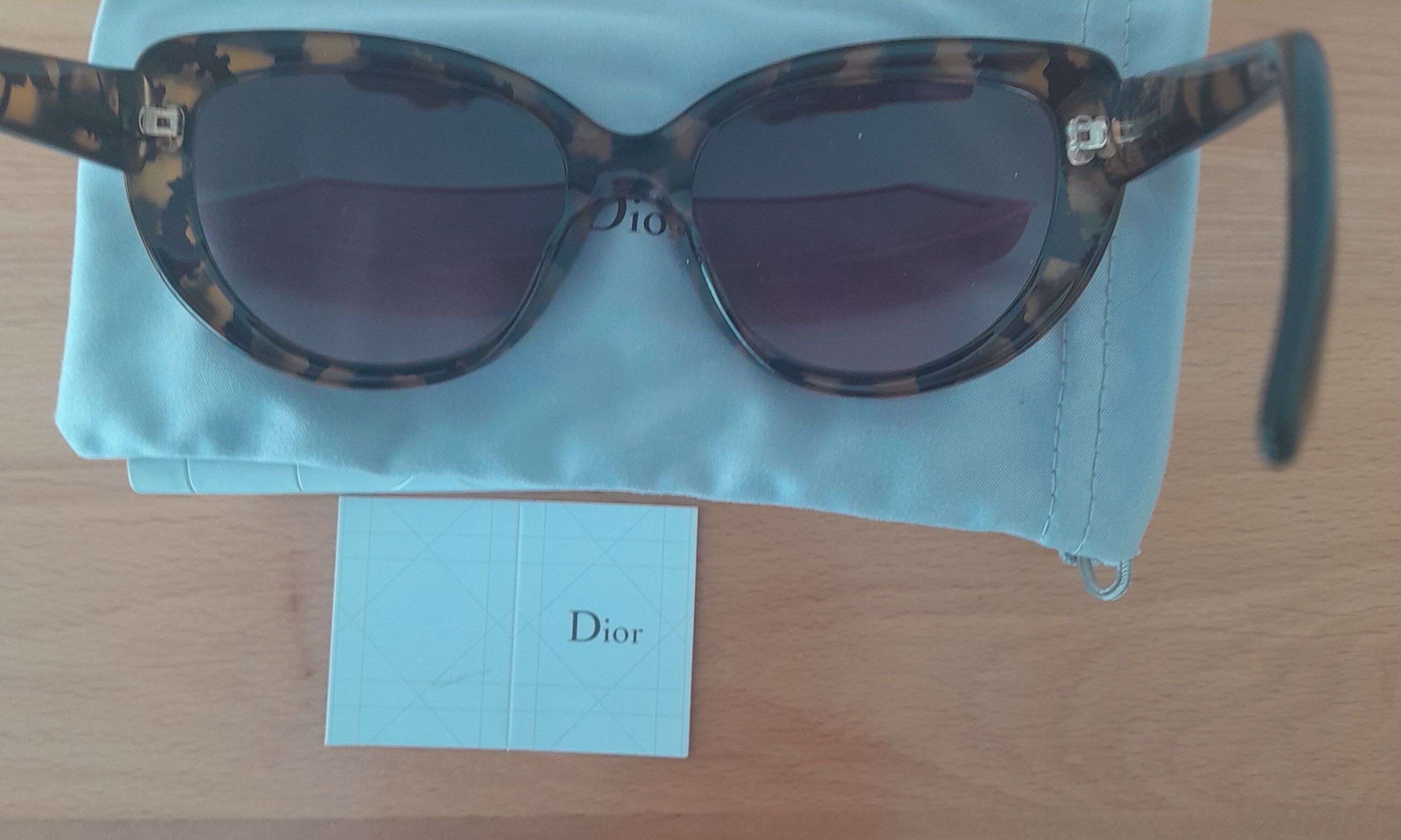 Dior Tortoise Shell LadyCat Cat Eye Sunglasses Brown Black acetate