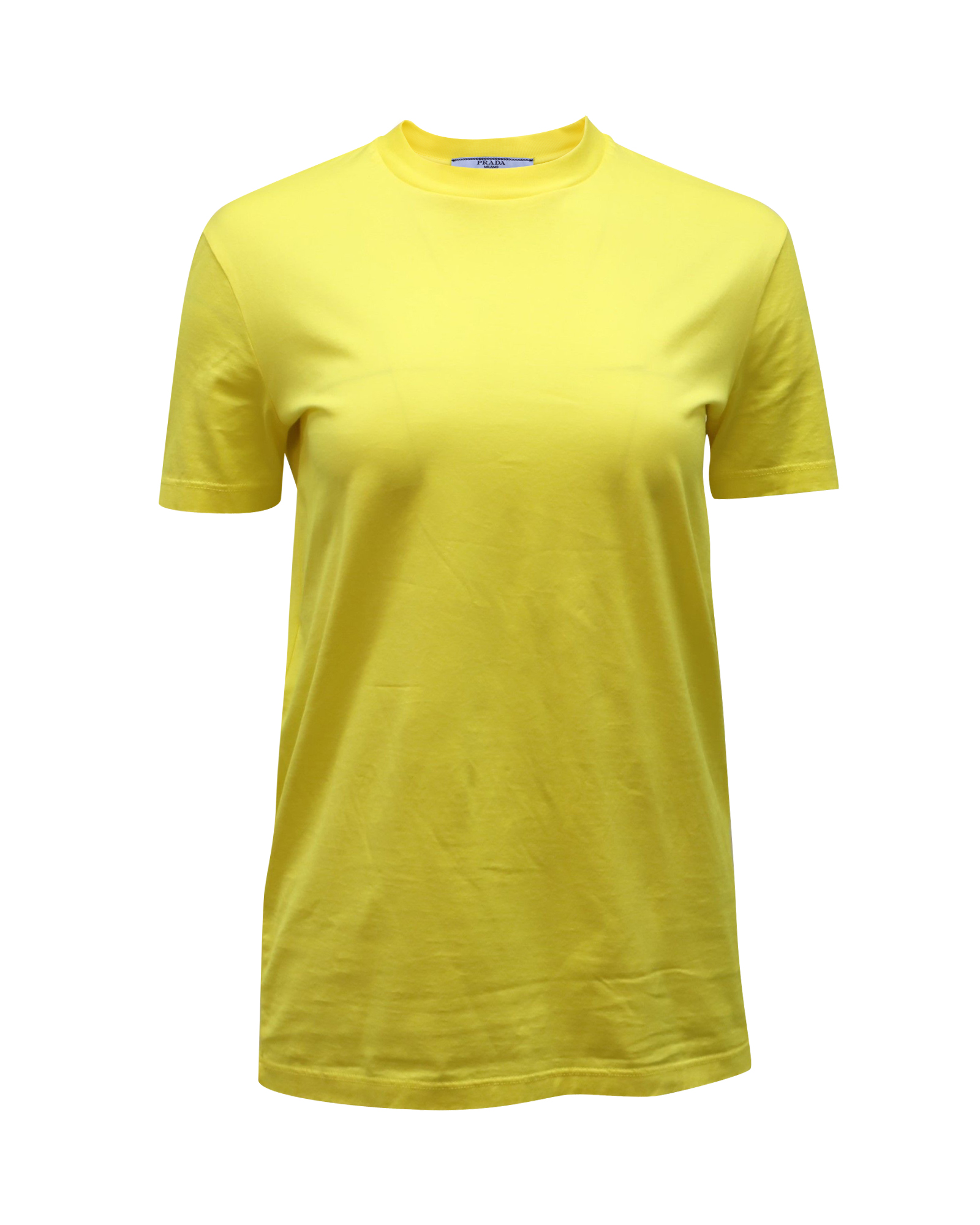 Preowned Prada Yellow Cotton Jersey T-Shirt Size XS