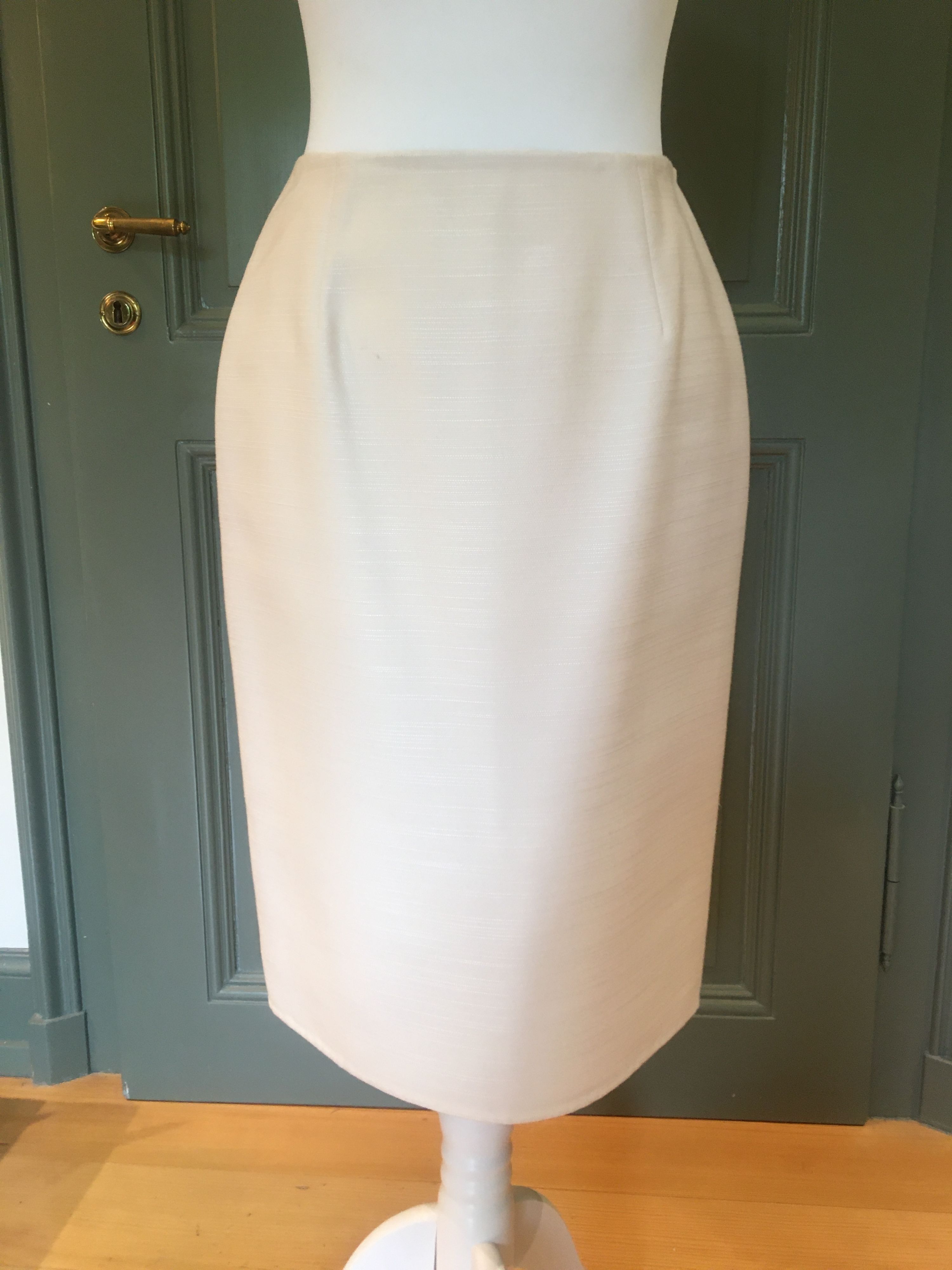 Dior Cream Silk Blend Pencil Skirt Size S silk/wool