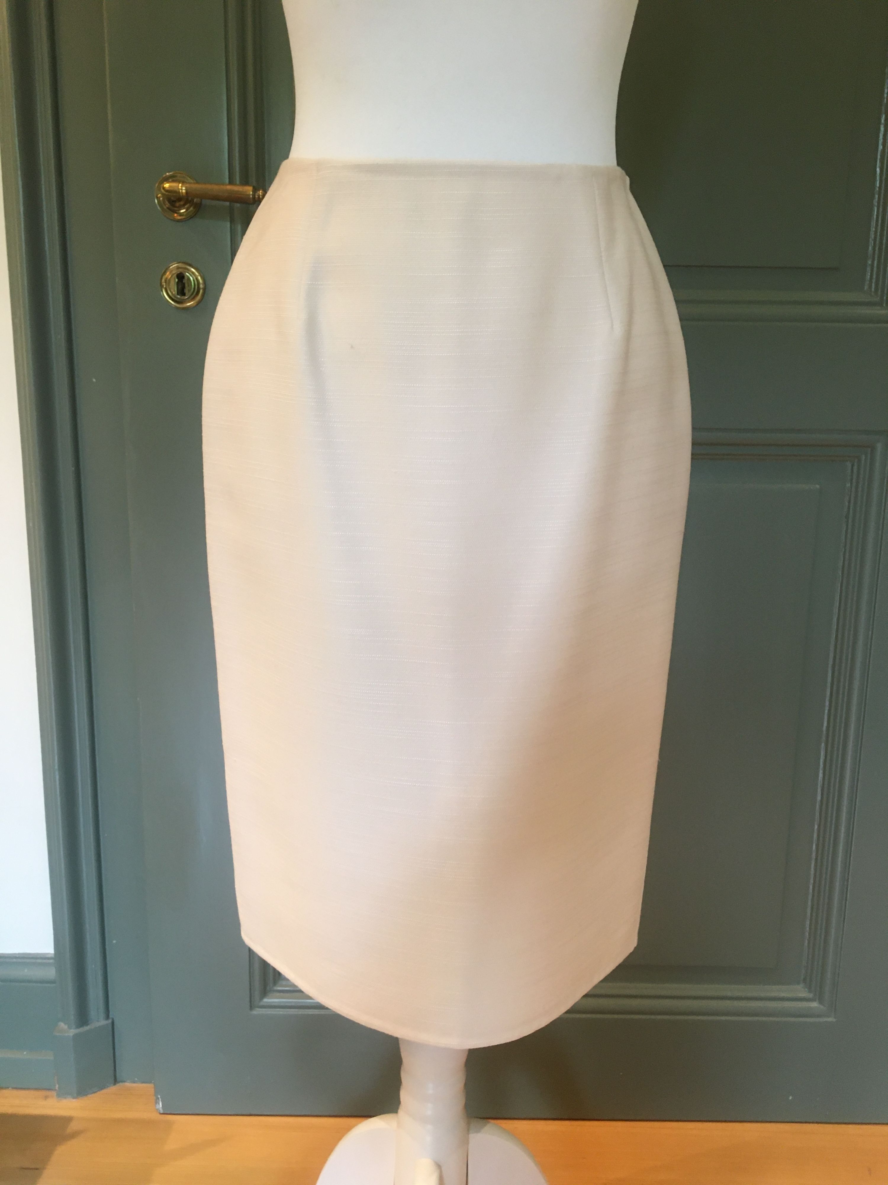 Dior Cream Silk Blend Pencil Skirt Size S silk/wool