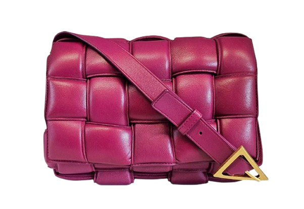 Preowned Bottega Veneta Cinnabar Padded Casette Bag Cinnabar (purple) leather