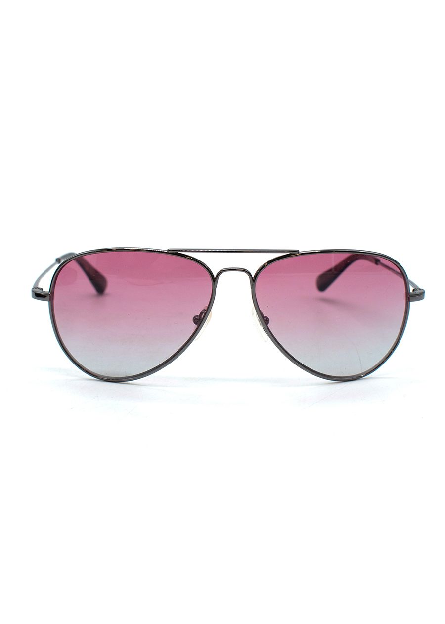 Preowned Salt Pink Lens Aviator Sunglasses Black acetate