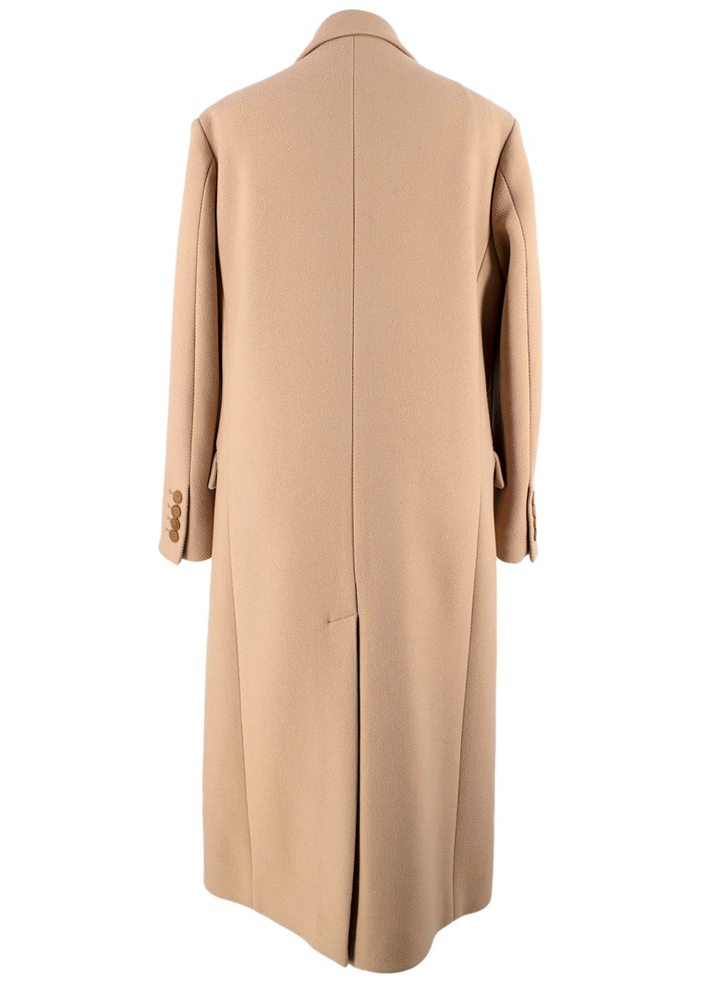 Stella McCartney Camel Longline Tailored Wool Coat Size XXS Camel Beige