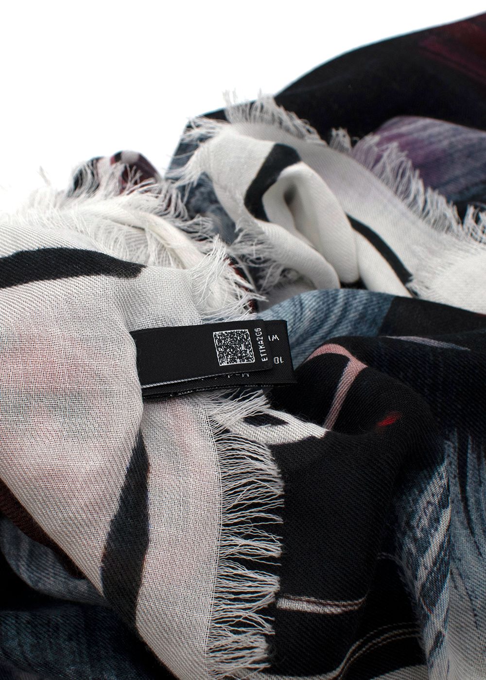 Chanel '23 Cashmere Tweed Print Scarf Black/White/Pink