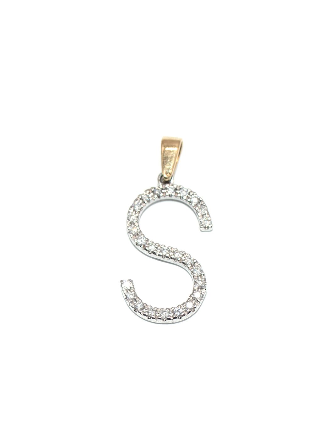 Sophie Keegan White Gold Diamond 'S' Pendant Silver metal