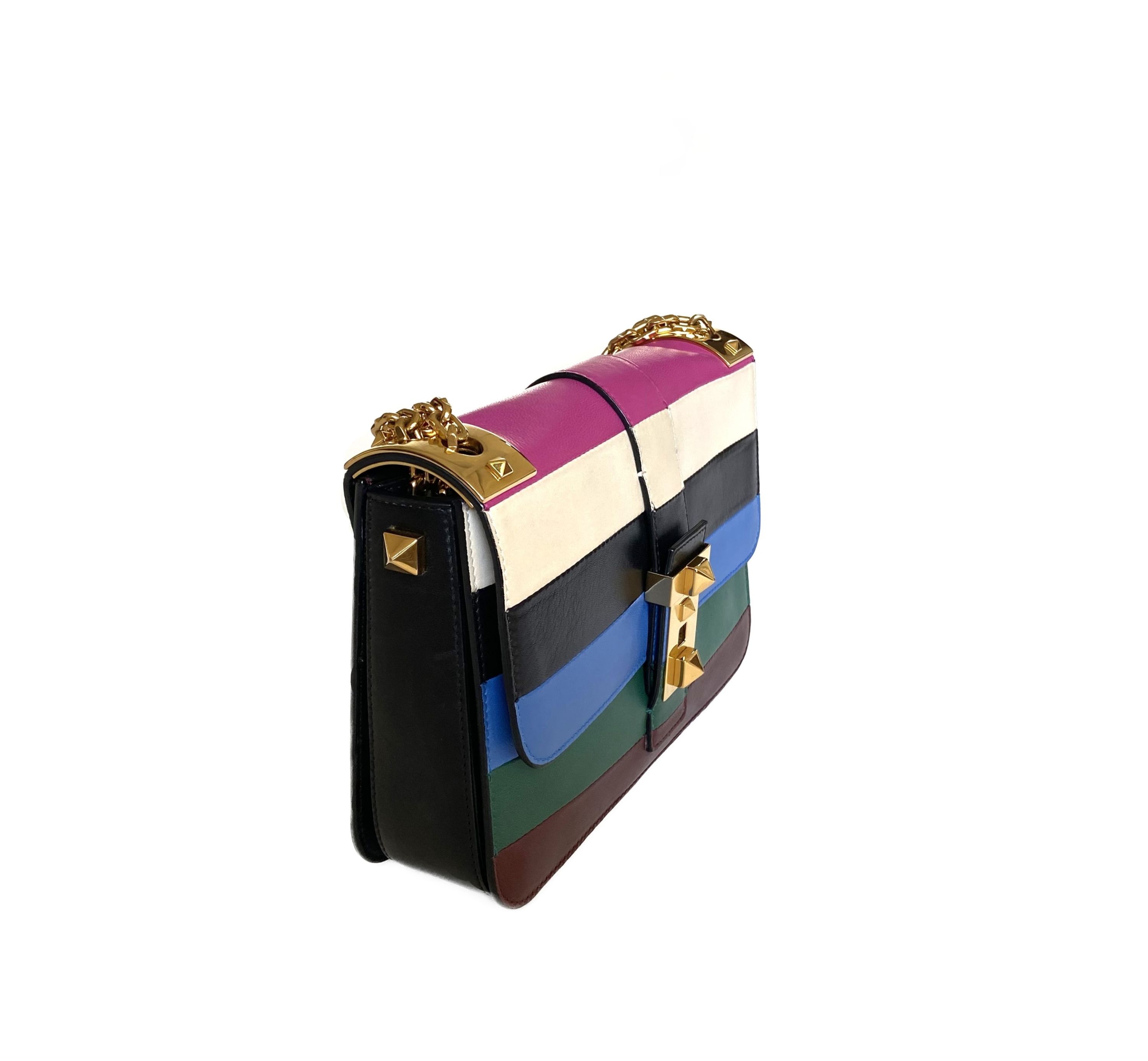 Preowned Valentino Multicoloured B-Rockstud Bag Multicolor leather