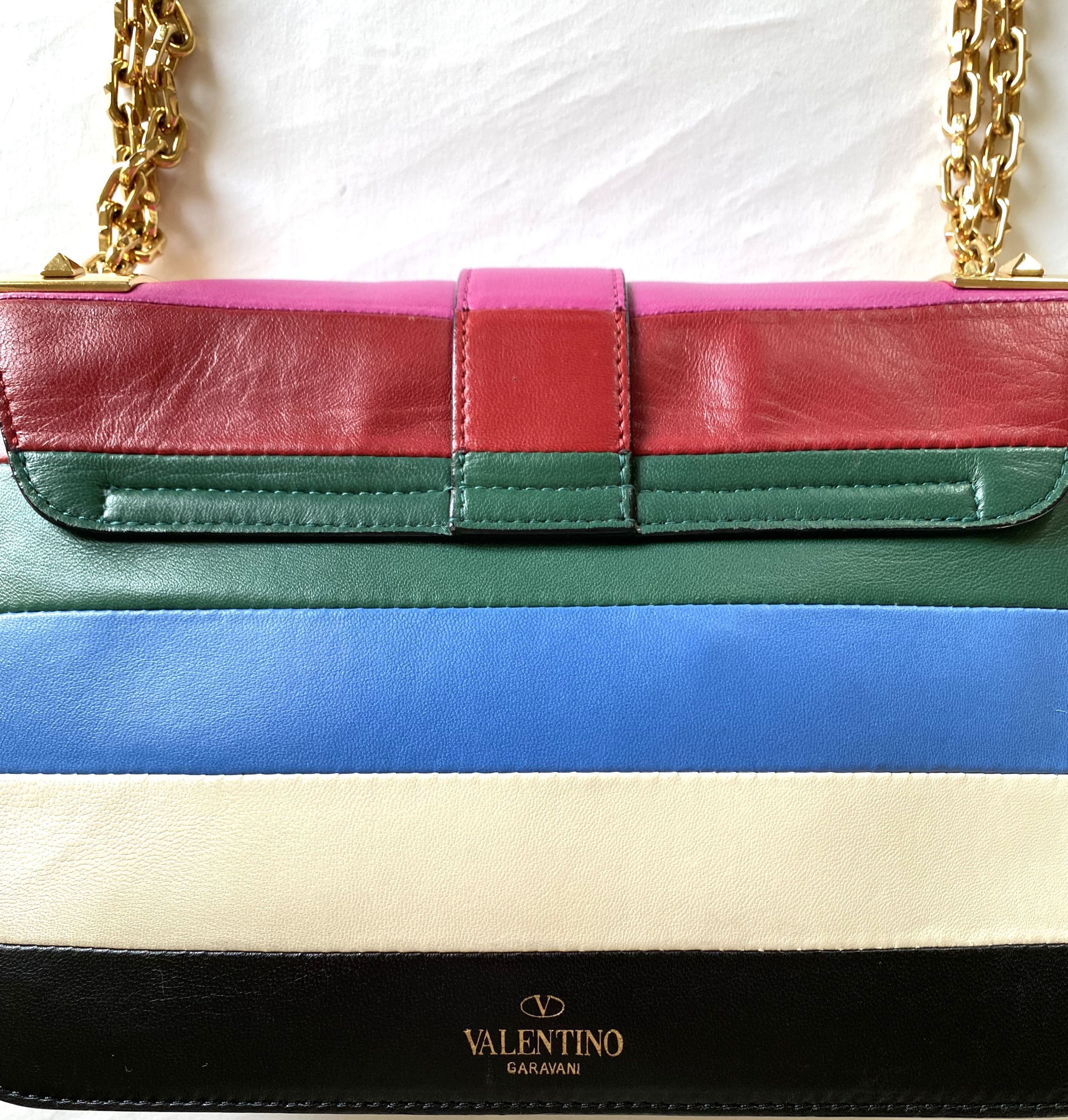 Preowned Valentino Multicoloured B-Rockstud Bag Multicolor leather