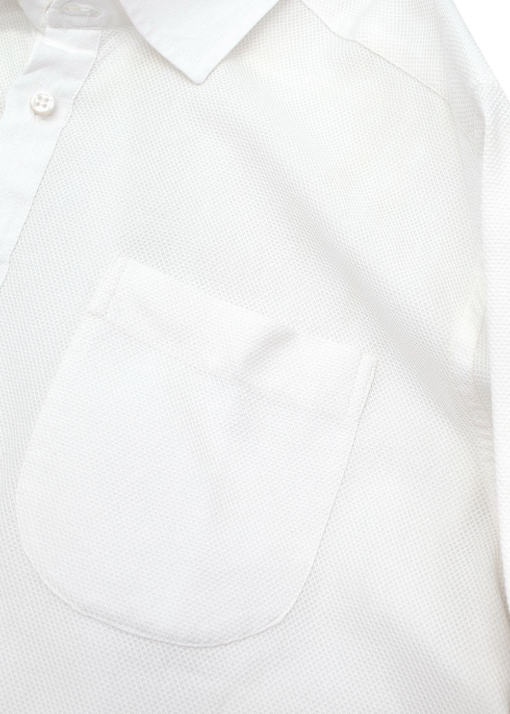 Men's Preowned Capritouch Tailormade White Cotton Polo Shirt Size L