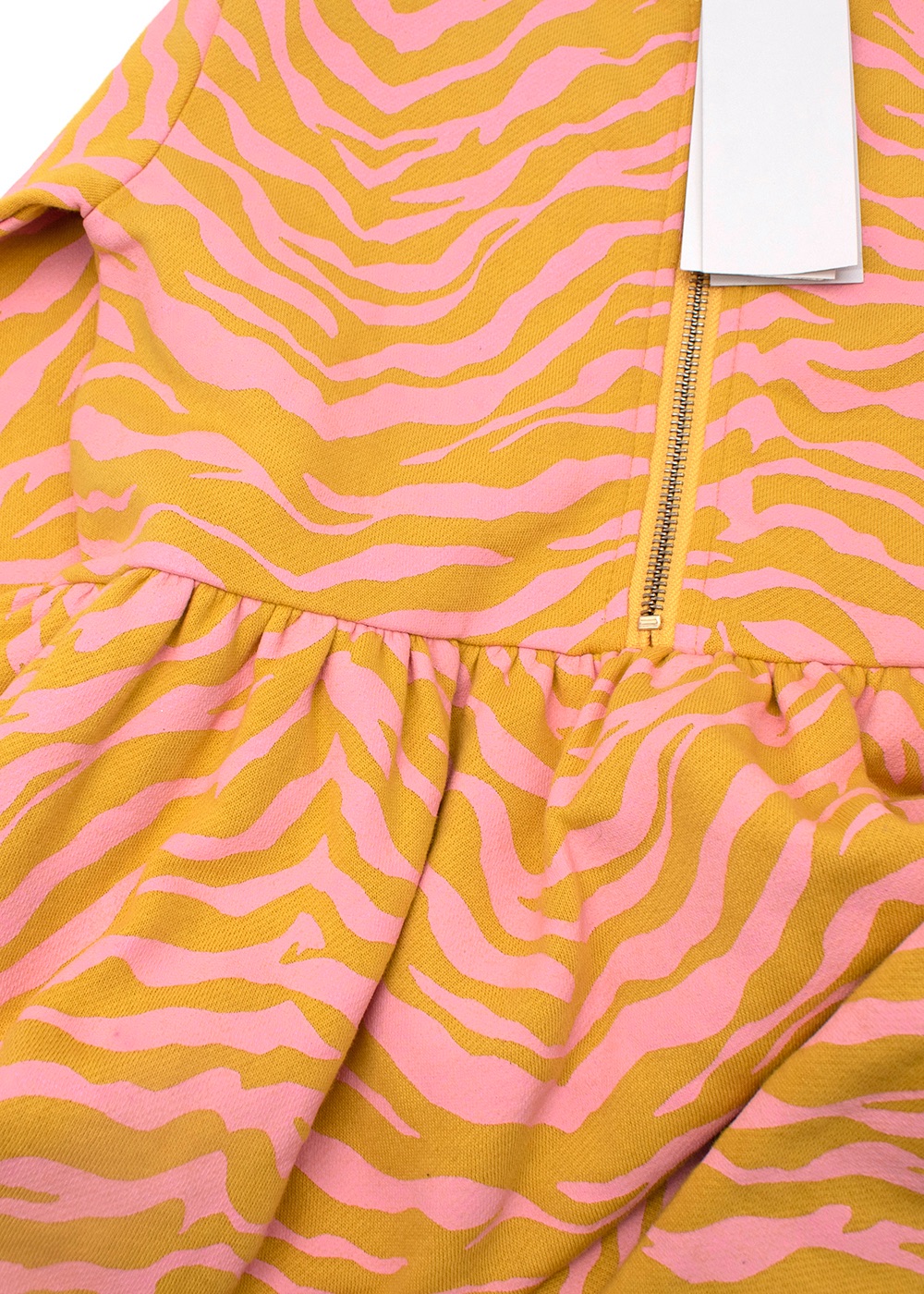 Boys Stella McCartney Long Sleeved Orange And Pink Tiger print Dress Size 6 Years Orange  Pink cotton