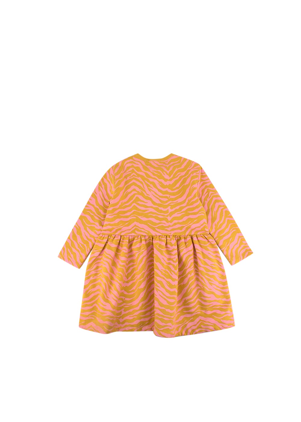 Boys Stella McCartney Long Sleeved Orange And Pink Tiger print Dress Size 6 Years Orange  Pink cotton