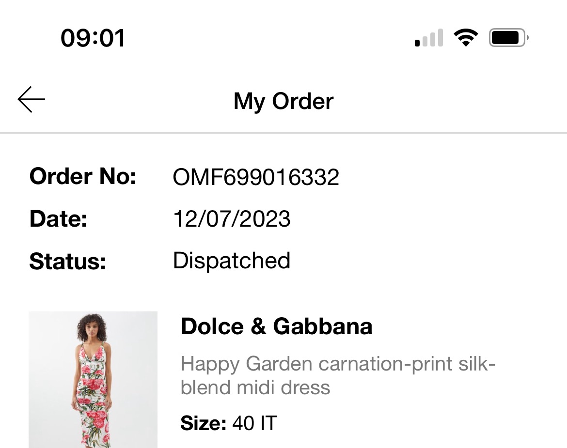 Preowned Dolce  Gabbana White Happy Gardens Carnation Print Midi Dress Size S silk