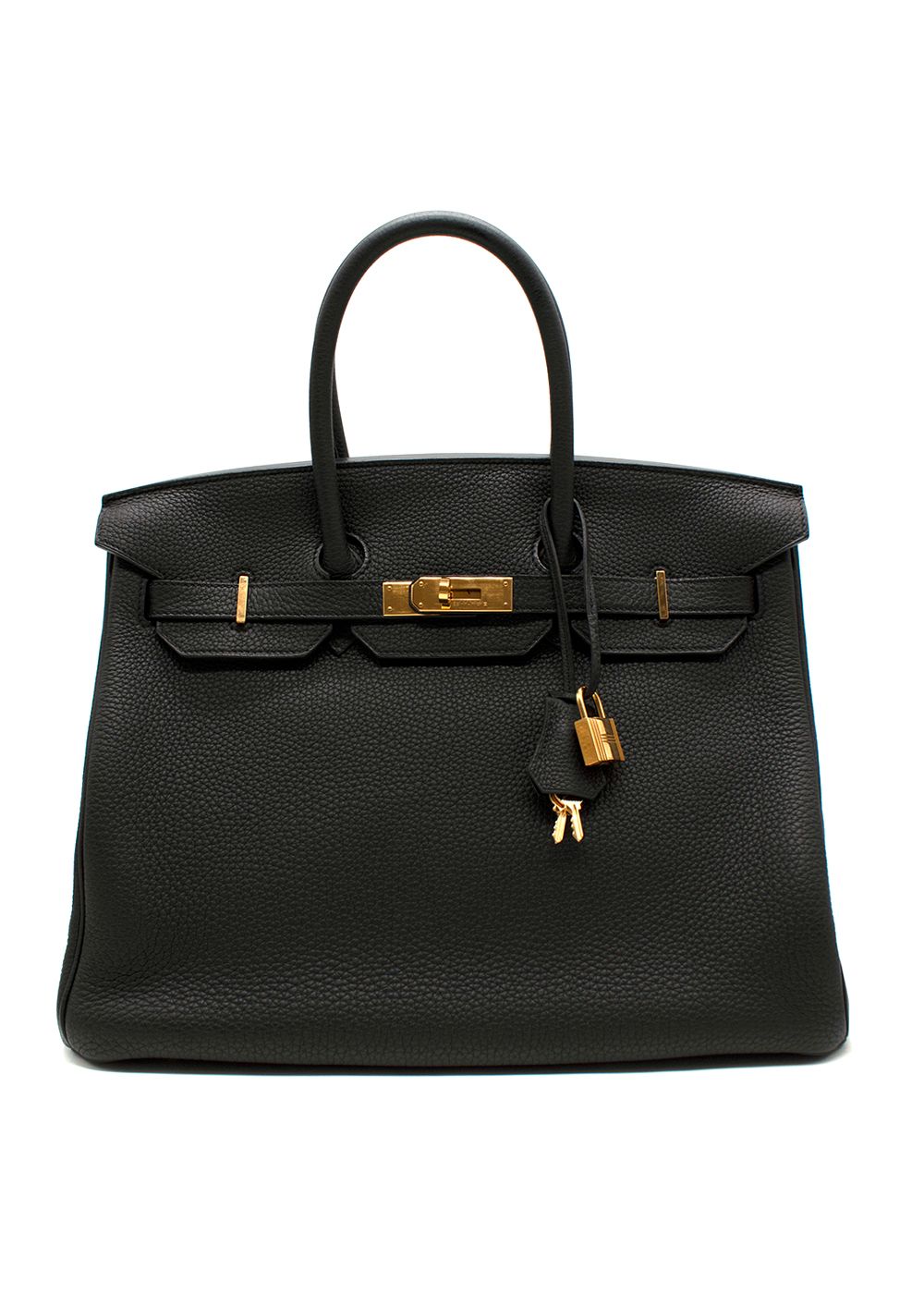 Hermes Birkin 35 Retourne in Black Togo Leather with Gold Hardware