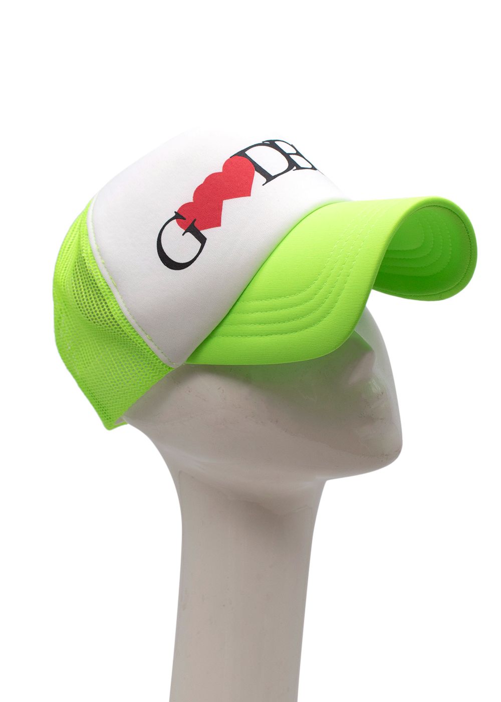 XOXOGOODBOY Valentine Logo Printed Neon Mesh Cap White/Green polyester