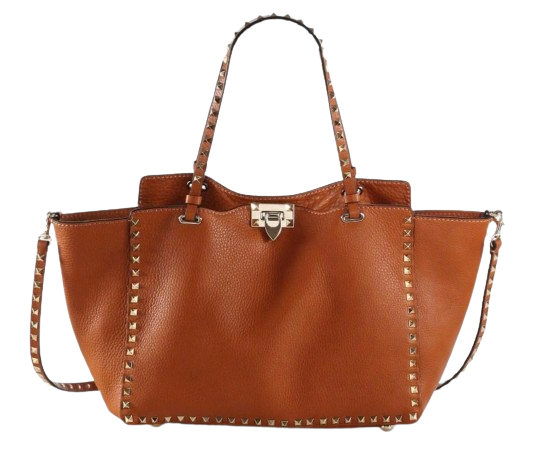 Valentino Tan Rockstud Tote Bag