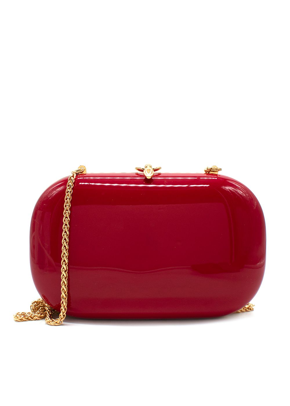 Jeffrey Levinson Touring Red Oval Elina Plus Clutch Bag aluminium