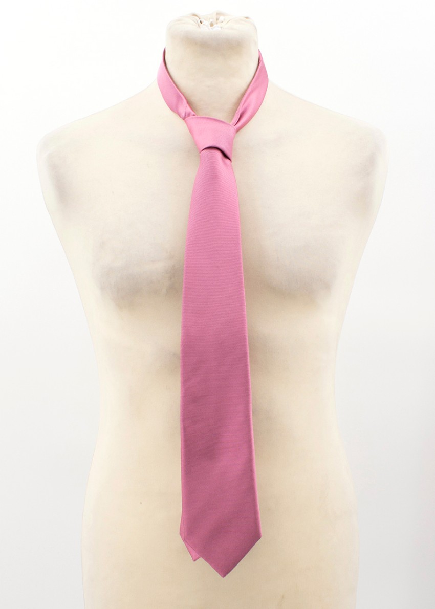 Men's Preowned Rosa  Teixeira Silk Tie Pink