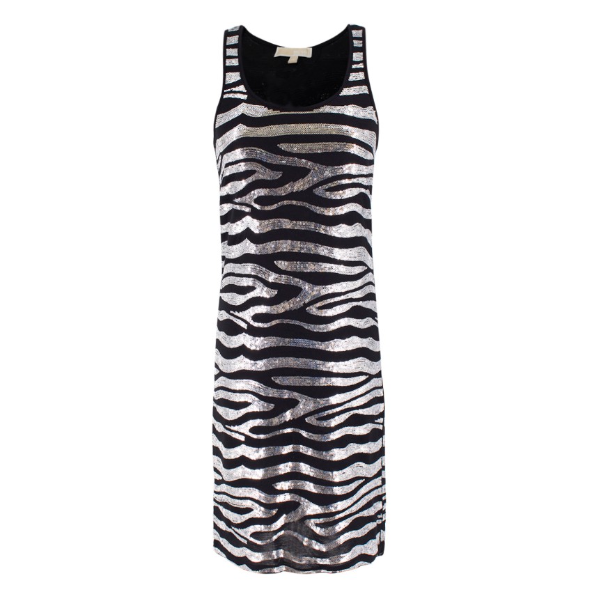 Michael Michael Kors Sequin Zebra Print Dress Size XS