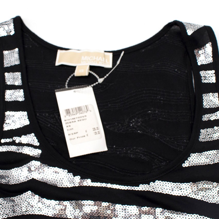 Michael Michael Kors Sequin Zebra Print Dress Size XS