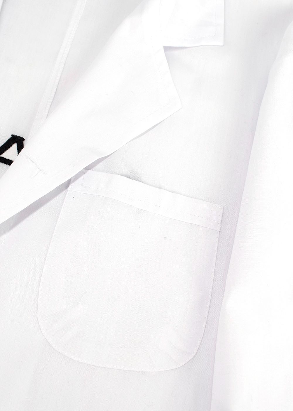 Men's Preowned Alaia Runway Show Invitiation White Cotton Atelier Lab Coat