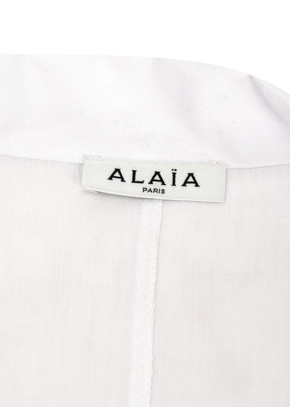 Men's Preowned Alaia Runway Show Invitiation White Cotton Atelier Lab Coat