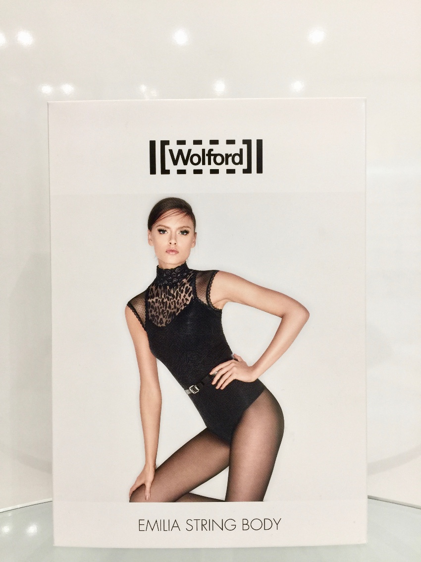 Wolford Limited Edition Leopard  Roses Emilia Body Size S Black tulle