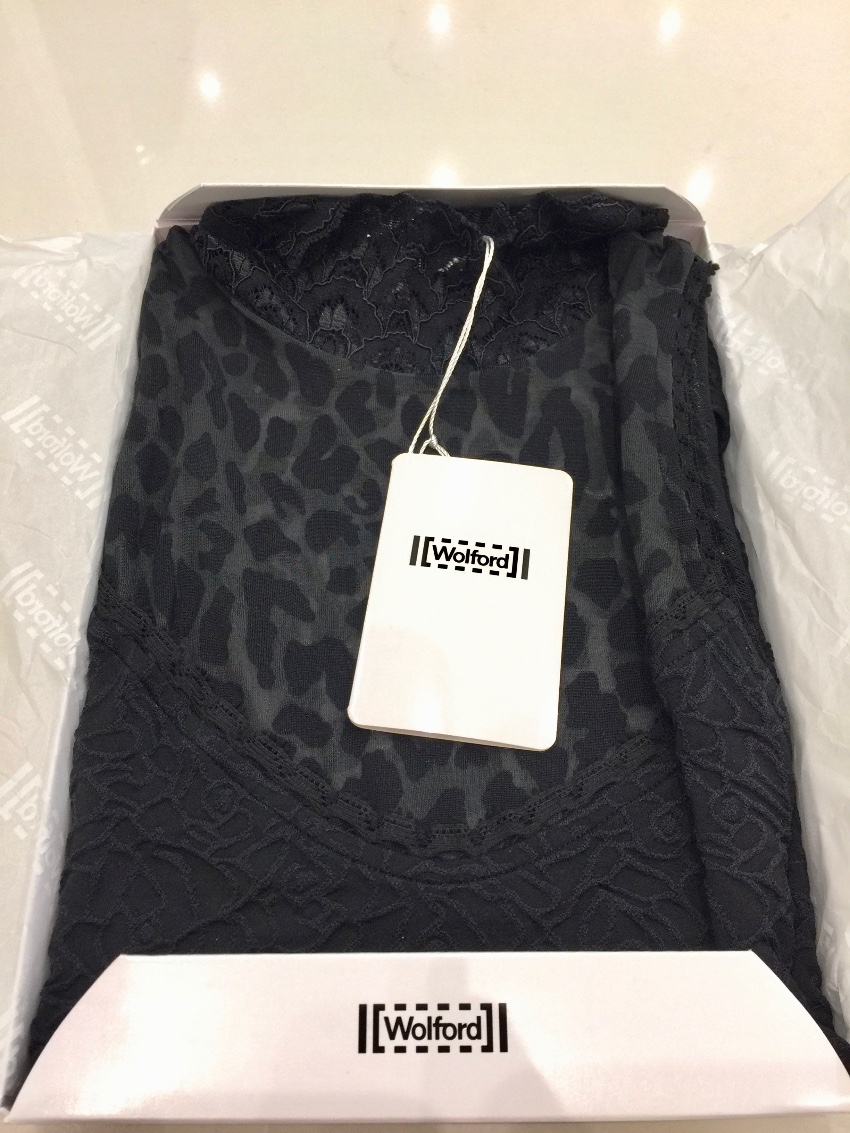 Wolford Limited Edition Leopard  Roses Emilia Body Size S Black tulle