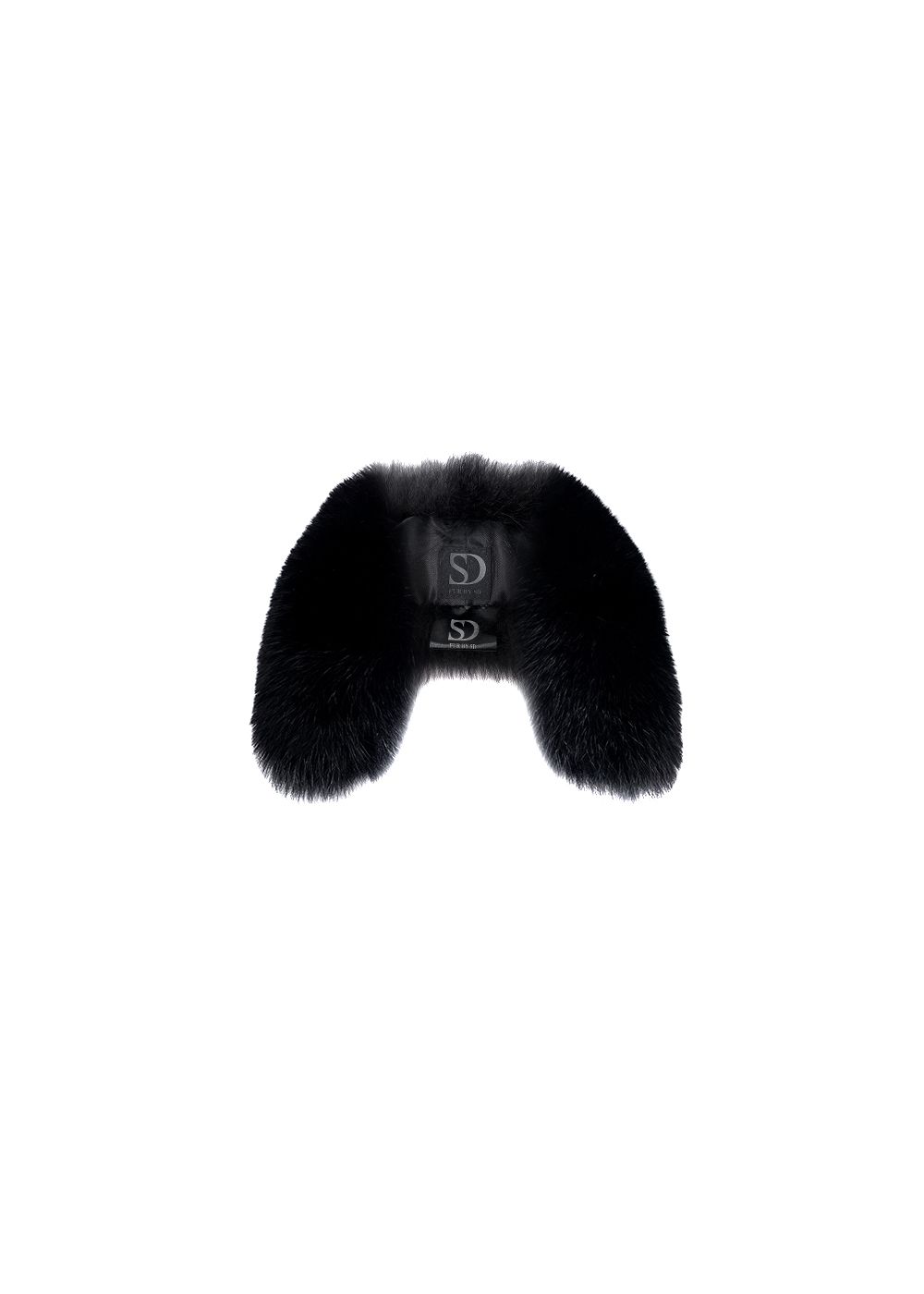 FurbySD black fox fur collar