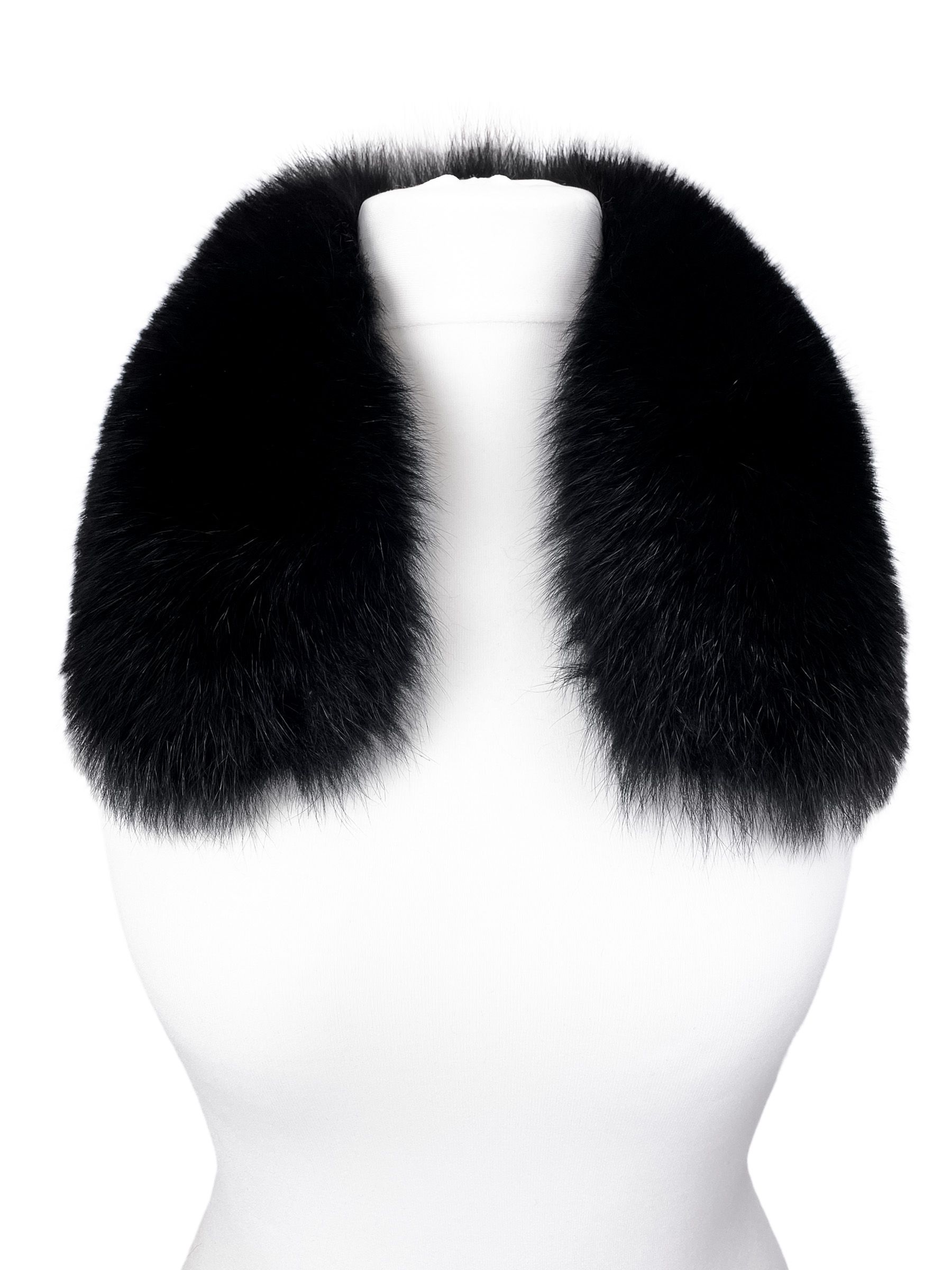 FurbySD black fox fur collar